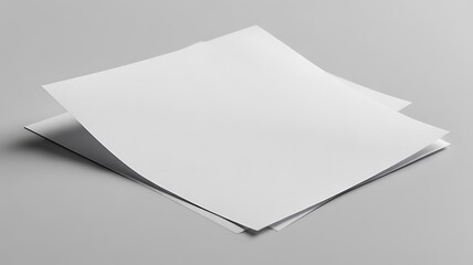 Stack of blank white paper sheets on a gray background