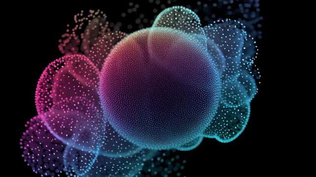Wave particle digital splash array glitch sphere distortion datum technology cyberspace network business computer abstract futuristic information database programming software future