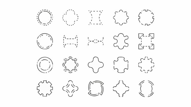 Collection of various gear icons.