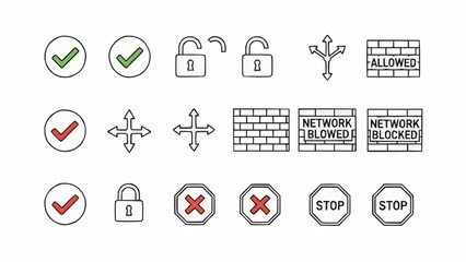 Security icons for network protection. © Galy Ariyandy