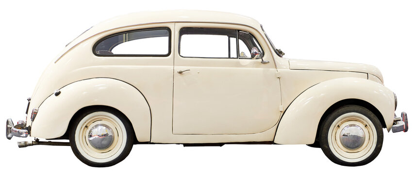 Vintage car isolated on transparent