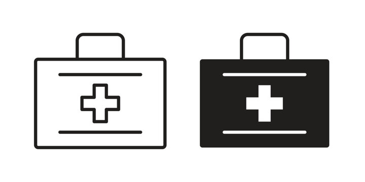 First aid kit icon. linear style sign for mobile concept and website ui design