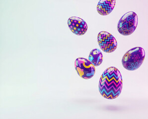 Bright Festive Easter Eggs With Abstract Designs