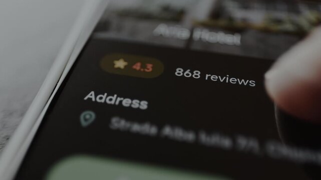 Person uses a review platform, review for a service