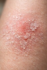 Fototapeta premium Close-up photo cracked dry skin leg