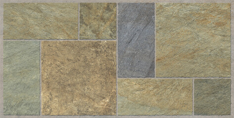 Fototapeta premium stone elevation wallpaper and flooring ,parking tiles