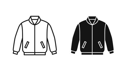 Two jackets with zippers side by side Vector © Vectorvista
