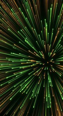 Obraz premium Colorful Light Burst Background. Concept featuring light, burst, green, orange, abstract.