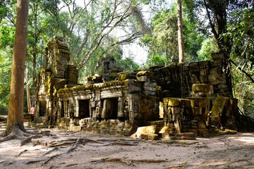 Fototapeta premium Angkor Wat Bibliothek