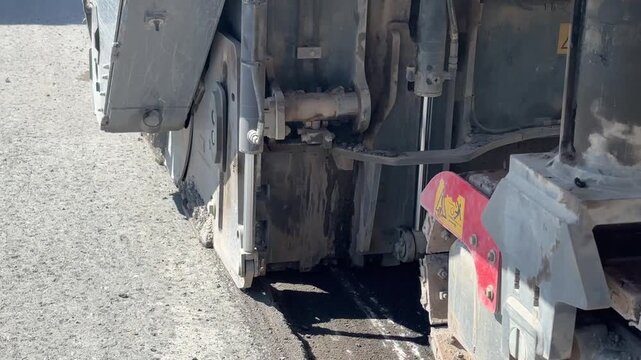 Asphalt Milling Machine in Action