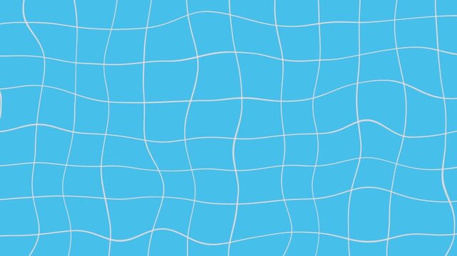 Abstract Blue Wavy Grid Pattern Seamless Loop
