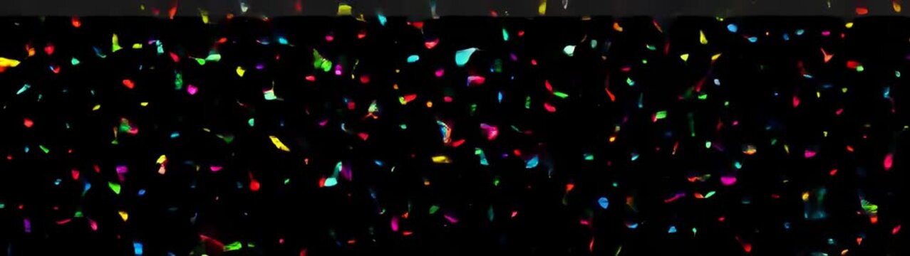 Colorful confetti falling from the sky holiday background