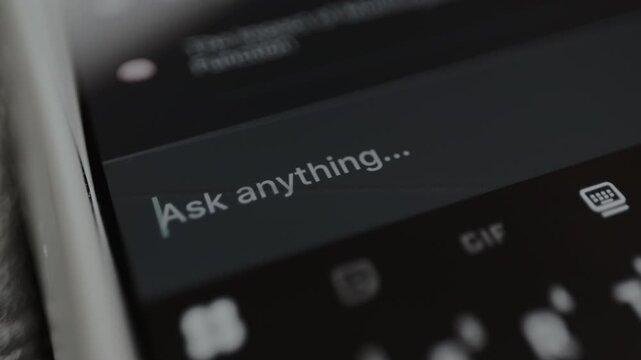 Prompt Ask anything input field, AI chat