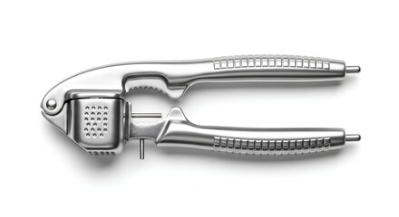 Obraz premium Stainless Steel Garlic Press A Culinary Tool for Flavorful Dishes.