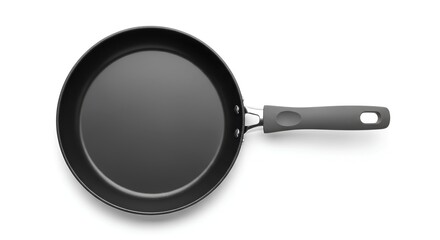 Overhead View of a NonStick Frying Pan on White 1.