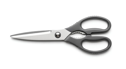 Sharp Scissors on White Background Precision Cutting Tool.