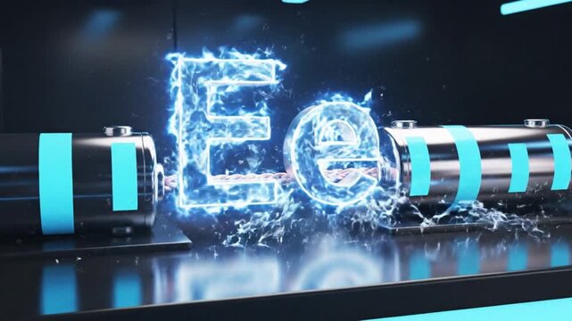 Blue Electric Spark Alphabet E Pair
