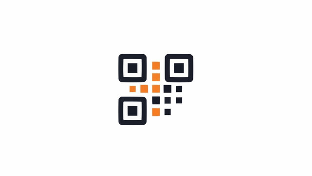 QR code symbol icon graphic.