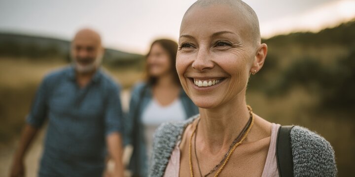 Resilient journey forward with loved ones outdoors