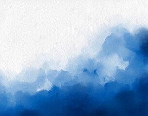 Soft blue watercolor wash with smooth gradient and organic edges on textured paper. Minimal abstract background ideal for branding, web design, social media, and print layouts.