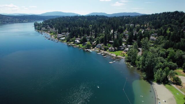 Idlewood Beach Park on Lake Sammamish Aerial View