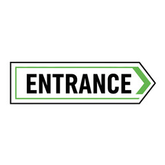 Entrance Sign Arrow Direction Forward Directional Information