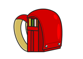 入学式・新一年生のイメージ 赤いランドセルのイラスト素材