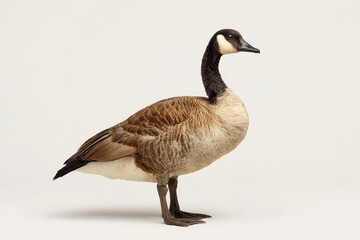 Obraz premium Canada goose isolated on a white background in a studio portrait