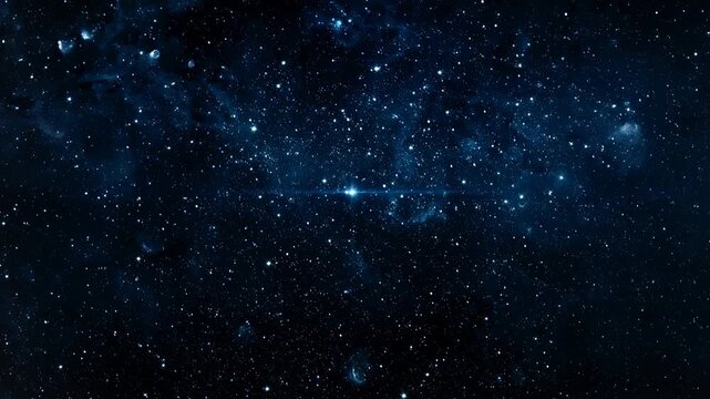 Deep blue star field with glowing galaxies and distant nebula clouds creating awe inspiring cosmic background and infinite universe exploration atmosphere