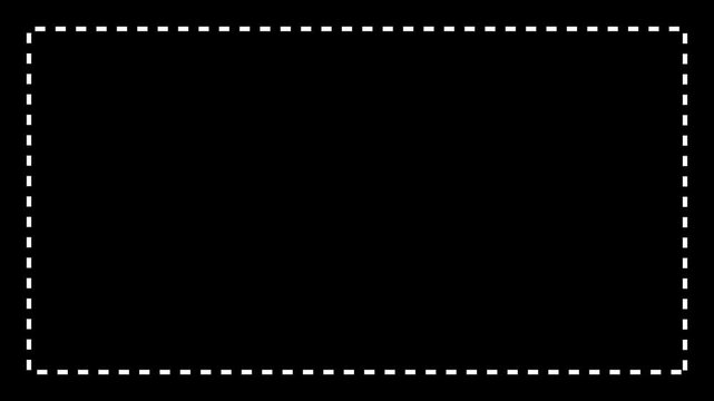 Line dot Rectangle frame animation. Rectangular doodle scribble motion graphics. dots rotating in a circle 4k video.