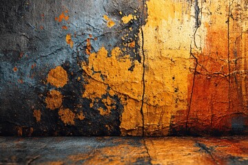 Beautifully Textured Surface Revealing Layers of Color and Light at Dusk Generative AI