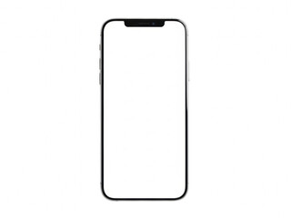 A black smartphone frame on a white background isolated on transparent background