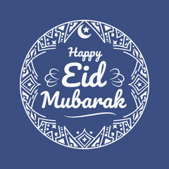 Vibrant hand-drawn Happy Eid Mubarak lettering with decorative elements. A sense of celebration and joy during the Eid holiday.