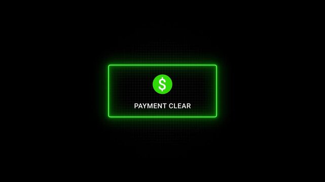 Payment Clear Neon Sign with Dollar Symbol on Dark Background green neon