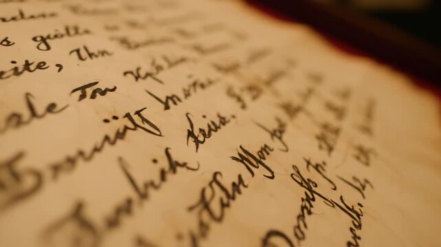 Closeup of an old handwritten document