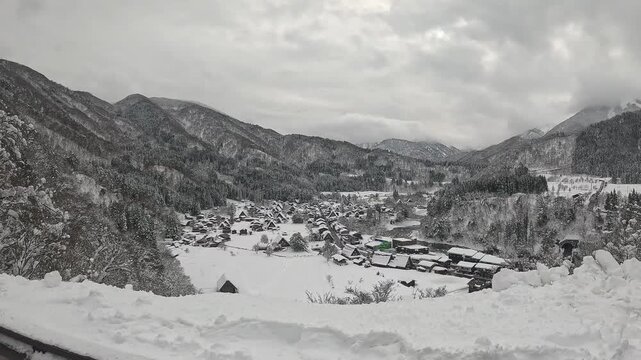 冬の白川郷　合掌造り集落