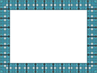 Gr&uuml;ner rechteckiger freigestellter Bilderrahmen