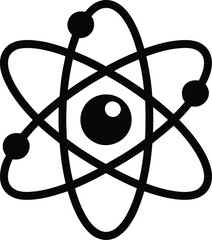 Atomic Structure Symbol Physics and Science Vector Icon