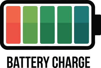 Battery Charge Level Indicator Colorful Power Status Icon