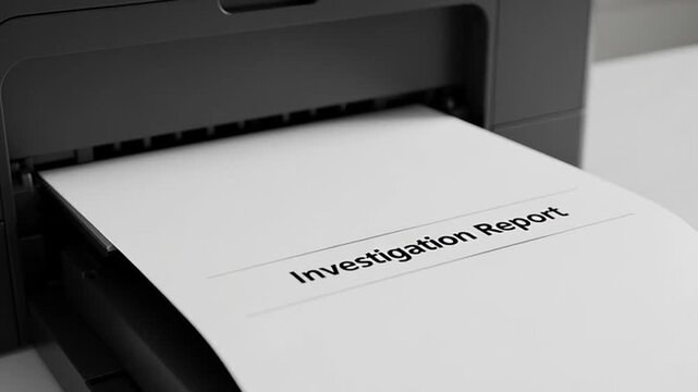 Investigation report printing from office printer