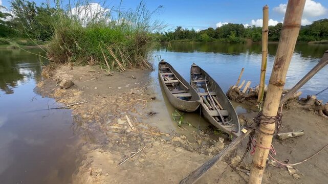 River boat stop near Maroantsetra, Madagascar.