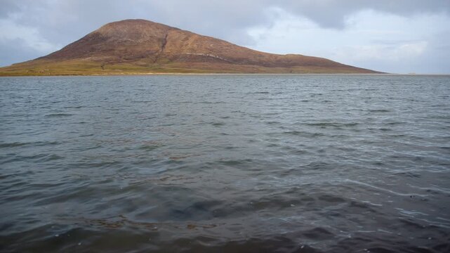 Static shot of a moorland hill near Northton on the Hebridean Isle of Harris.