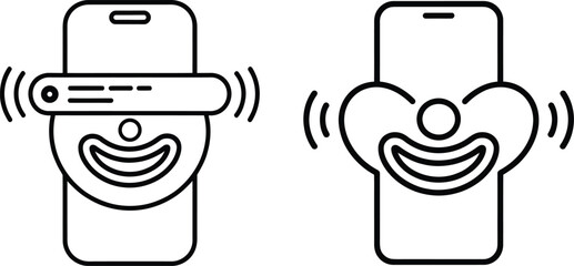 April Fools Digital Prank Line Art Icons
