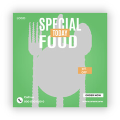 Fresh Food Social Media Post Design

