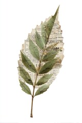 Fototapeta premium Vintage leaf collage art