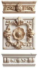 Elegant sculpted marble architectural elements