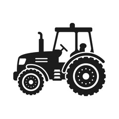 Tractor truck icon in flat style. Agriculture transport vector illustration on isolated background. Farming vehicle sign business concept.
