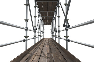 Digital png illustration of construction scaffolding on transparent background