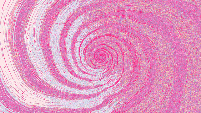 Teleporting trippy spiral with textured noisy colors. Space travel tunnel 