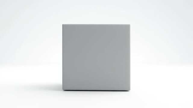 Isolated square cube, abstract geometric shape, minimalist design, simple and clean composition, concept of packaging, mock-up, box, display.
